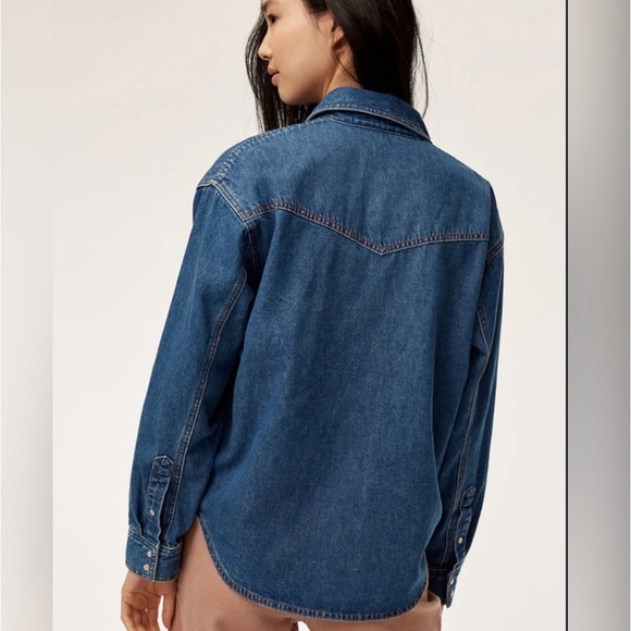 Wilfred Free Dowling Denim Button Shirt - Picture 3 of 5